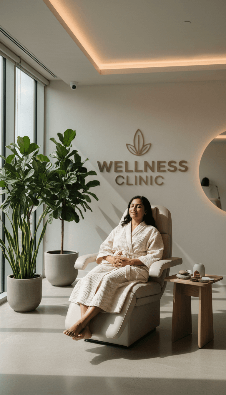 Terapeuta profesional en clínica de bienestar