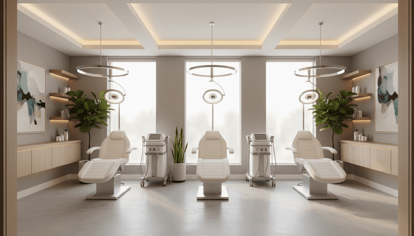 Interior de clínica estética moderna